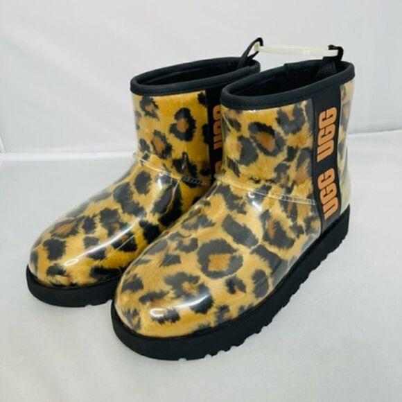 UGG CLASSIC CLEAR MINI PANTHER BUTTERSCOT WATERPROOF ANKLE WOMEN'S BOOTS SIZE 6 - Picture 1 of 8